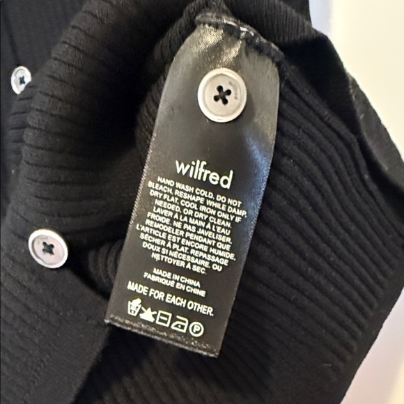 Wilfred Black Ribbed Button-Front Tank Top - Picture 3 of 5